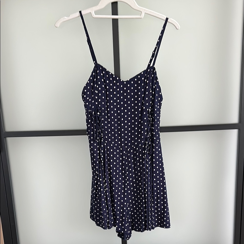 Urban Outfitters | Kimchi Blue polka dot corset romper (size S)